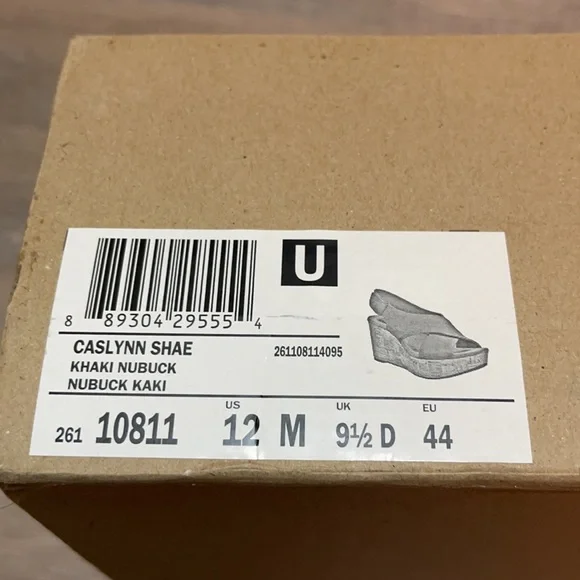NEW in box Clarks COMFORTABLE Caslynn Shae Khaki Shoes US 12 - Picture 2 of 6
